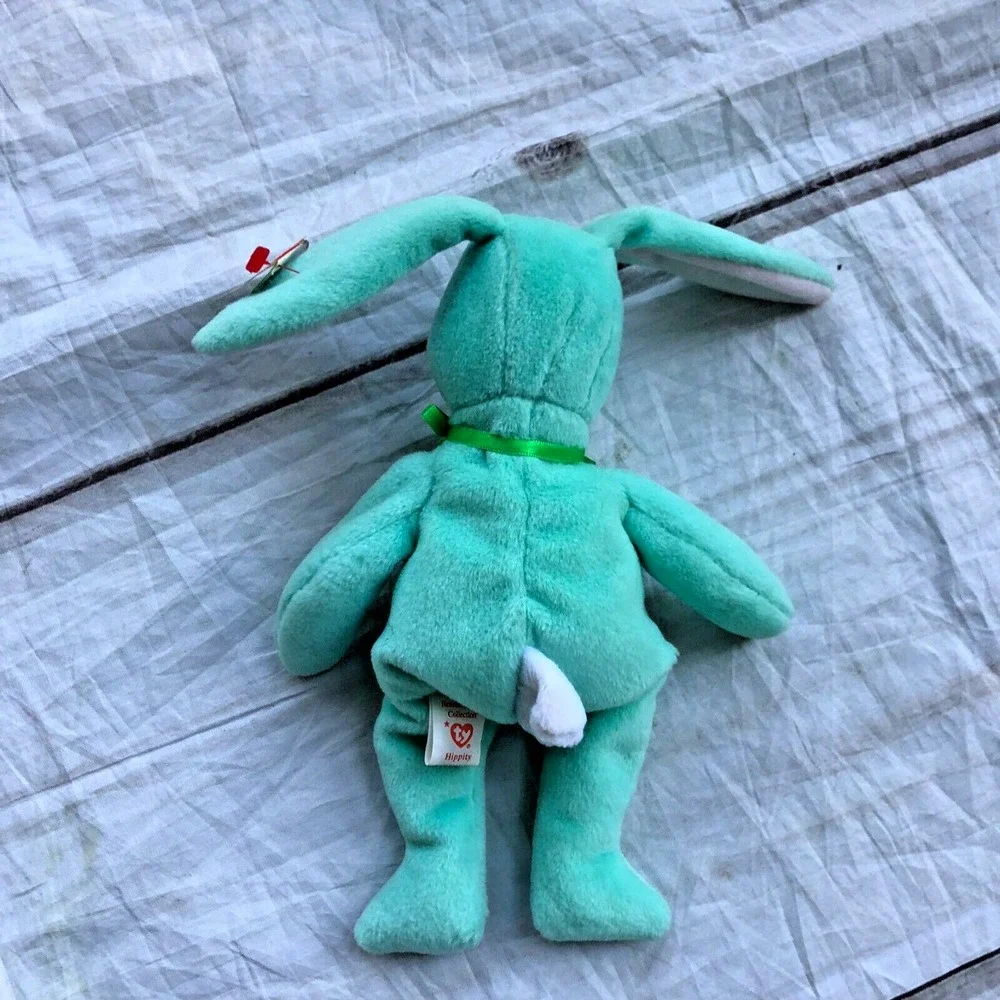 TY Beanie Babies Collection Hippity‎ Bunny Rabbit Bow Plush Easter 9 Inch